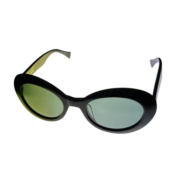 John Varvatos Womens Black Plastic Fashion Oval Sunglass V537