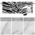 thumbnail image 2 of Kitchen Valances for Window, Abstract Black White Zebra Stripe Light Filtering Rod Pocket Valance Curtain, Animal Texture &nbsp;Short Curtains Window Topper for Bedroom Bathroom Living Room 60x18in, 2 of 8