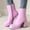 Pink, variant on Babysbule Boots for Women Winter Solid Color Thick High-heeled Women's Boots
