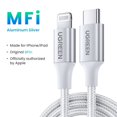 thumbnail image 3 of Cable USB C a Lightning UGREEN MFi 20W PD para iPhone 14 13 12 Pro Max Cable de carga rápida tipo C para iPhone y iPad, 3 of 5