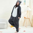 thumbnail image 4 of Jsaierl Cute Cartoon Onesie Pajamas for Women Winter Fleece Fuzzy Sleepwears Homewears Funny One Piece Christmas Costumes Jumpsuit, 4 of 8