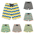 thumbnail image 3 of Bobifish Little Boys Shorts Drawstring Quick Dry Abstract Wave Printed Loose Shorts Beach Warm Weather Children Boys Shorts, 3 of 3