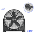 thumbnail image 2 of Ventilador De Piso Y Pared 20 Plástico 2 En 1 | Mytek 3409 Cantidad De Aspas 5 Color De La Estructura Negro Color De Las Aspas Negro Diámetro 508 Cm Frecuencia 50.8 Cm 50.8 Cm Negro Plástico 5, 2 of 8