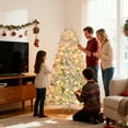 thumbnail image 4 of Gymax 6 FT Pre-lit Artificial Christmas Tree w/599 Snow Flocked Branch Tips, 4 of 9