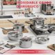 thumbnail image 2 of Batería de Cocina de Acero Inoxidable 316, Juego de Ollas y Sartenes con Wok, 28 Piezas, Tecnología Tricapa Integral Compatible con Inducción y Gas, 2 of 4