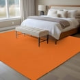 thumbnail image 5 of Orange Large Area Rugs for Bedroom Living Room, Soft Non Slip Carpet Bedside Rug, Pure Orange Rectangular Floor Cover Kitchen Accent Rug 6'x9' for Dining Room/Office, 5 of 9
