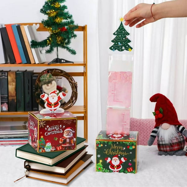 Sorpresa Navidad Dinero Dibujo Regalo Caja Decoración Accesorios Dinero Dibujo Caja de Papel