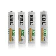 EBL 4-Pack 1.2v AAA Battery 800mAh Ni-MH Rechargeable Batteries