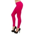 thumbnail image 2 of Vivian's Fashions Long Leggings - Cotton, Misses Size (Fuchsia, XXS), 2 of 3