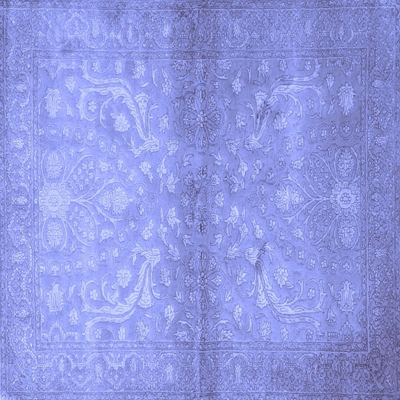 Ahgly Company Indoor Square Persian Blue Traditional Area Rugs, 8' Square