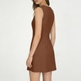 thumbnail image 6 of HAPIMO Women's Dress Crew Neck Sleeveless Short Length Fashionable Casual Wear Modern Classic Brown S, 6 of 8