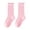 Pink, variant on OGLCCG Girls Ruffle Socks Uniform School Dress Crew Socks for Kids Frilly Cotton Lettuce Floral Crew Socks 1 Pairs Size 1-12