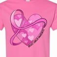 thumbnail image 4 of Inktastic Breast Cancer Awareness Pink Ribbon Around Heart T-Shirt, 4 of 5