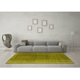 thumbnail image 3 of Ahgly Company Machine Washable Indoor Square Oriental Yellow Industrial Area Rugs, 4' Square, 3 of 4