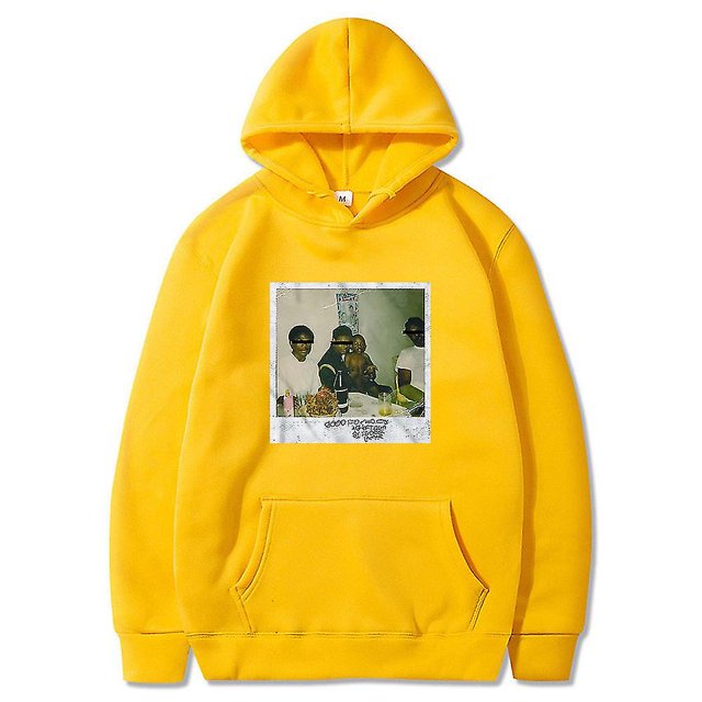 Kendrick Lamar Good Kid, camisetas para hombre/mujer, moda cálida, música Rap, Sudadera con capucha para hombre, ropa informal con impresión holgada, sudadera negra con capucha