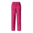 thumbnail image 5 of Dresfit Fuzzy Pajama Pants for Men Fall Flannel Pajamas Fleece Lined Pant Fluffy Warm Drawstring Plush Bottoms Lounge Thick Solid Color Sleepwear with Pockets Hot Pink L, 5 of 9