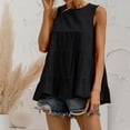 thumbnail image 6 of Women's Summer Casual O-Neck Regular Soild Long Sleeve T-Shirt Blouse womens tops clearance, 6 of 9