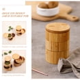 thumbnail image 2 of Household Seasoning Jar Multi-layer Condiment Canister Bamboo Sugar Container, 2 of 9