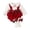 Red, variant on mgoYE Baby Girl Christmas Outfit Bow Bubble Romper Onesie Long Sleeve Ruffle Smocked Bodysuit Infant Fall Winter Clothes