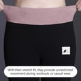 thumbnail image 4 of Pantalones deportivos negros para mujer, de moda, informales, con estampados, de cintura alta, para mantener el calor, largos, 4 of 6