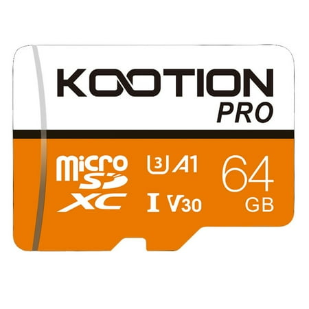 Kootion 64GB Micro SDXC UHS-I Memory Card Micro SD Card High Speed TF Card A1 U3 V30