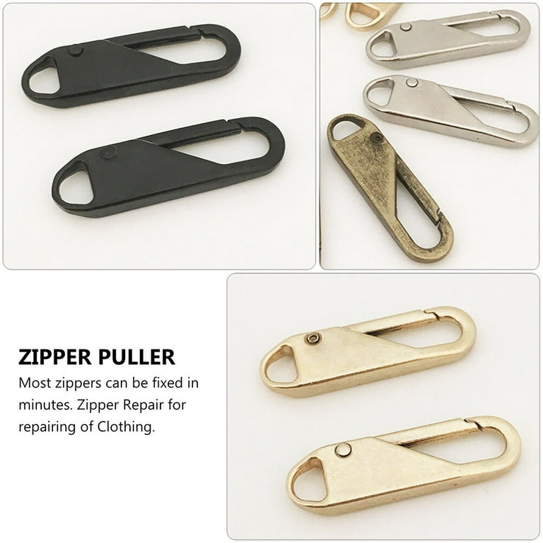 SEWACC 10Pcs Detachable Zipper Puller DIY Zipper Pull tab fix Zipper Puller  Detachable Zipper tab Zipper Pull Replacement Small Zipper tab Universal