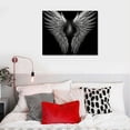 thumbnail image 4 of RUIYC Black and White Poster Angel Angel Wings Wall Art Decor Poster Canvas Painting Wall Art Poster for Bedroom Living Room Decor 20x16in, 4 of 4