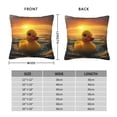 thumbnail image 2 of Fuzoiu Cartoon Swimming Yellow Duck Print Square Pillow Cover,Hidden Zipper Design,Luxury Square Pillow Case, Throw Pillow,Couch Cushion-24"x24", 2 of 7