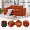 thumbnail image 3 of Jopath Modular Sofa Couch,Comfy Cloud Couch with Cushion Covers Removable Furniture for Living Room Bedroom Apartments Dorms,No Assembly Required,Orange, 3 of 14