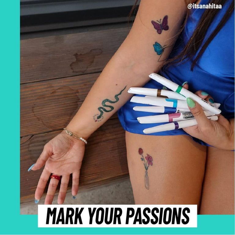  BodyMark Temporary Tattoo Markers For Skin, Stencil