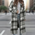 thumbnail image 6 of Njagoc3 Oversized Longline Plaid Duster Cardigan - Versatile Lounge & Outerwear for Women,Black,XXL, 6 of 6