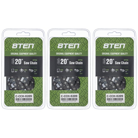 Ripping Chainsaw Chain 20 inch .063 3/8 72DL for Stihl Husqvarna Dolmar 3 Pack 810-CCC2421H