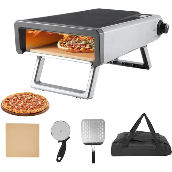12" Pizza Oven, Outdoor Pizza Oven with Gas Powered Propane and Portable Maker Accessories for Backyard Camping Outside,Party Gift for friends and family