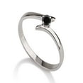 thumbnail image 1 of .50 carat Round Cut Black Diamond Solitaire Engagement Ring in 10k White Gold, 1 of 2