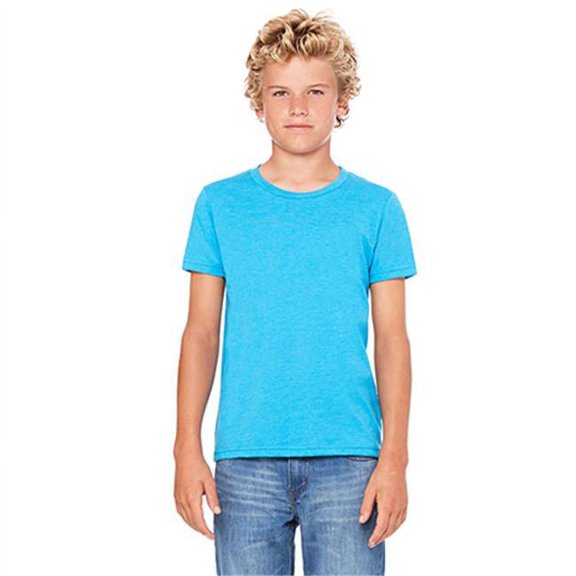 Bella 3001Y Youth Jersey Short Sleeve Tee - Neon Blue - YM