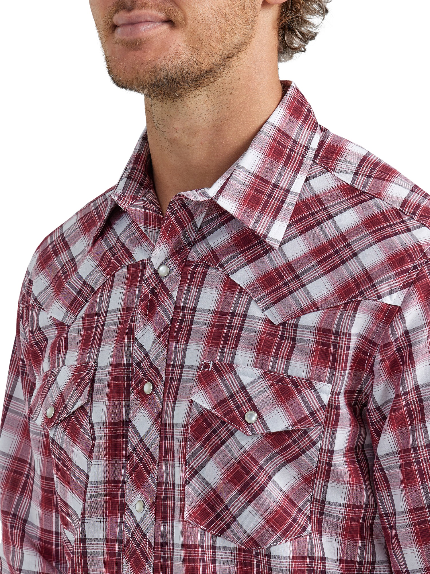 Wrangler® Men's and Big Men's Regular Fit Long Sleeve Western Shirt, Sizes S-5XL