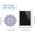 thumbnail image 2 of 4PCS Flower of Life Window Decals Static Glass Sticker Clings Sliding Door Non Adhesive Vinyl Film Home Decals, 2 of 7
