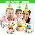 thumbnail image 5 of MOONTOY Dinosaur Car Toys for Toddlers 1-3, 3 Pcs Press and Go Cars for 1 Year Old Boy Gifts, Push Go Dino Cars Toddler Toys Age 1-2 0-2 Baby Toys 12-18 Months, 1 2 3 Year Old Boy Girl Birthday Gift, 5 of 9