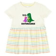 thumbnail image 3 of Inktastic Little Sistersaurus Girls Baby Dress, 3 of 5