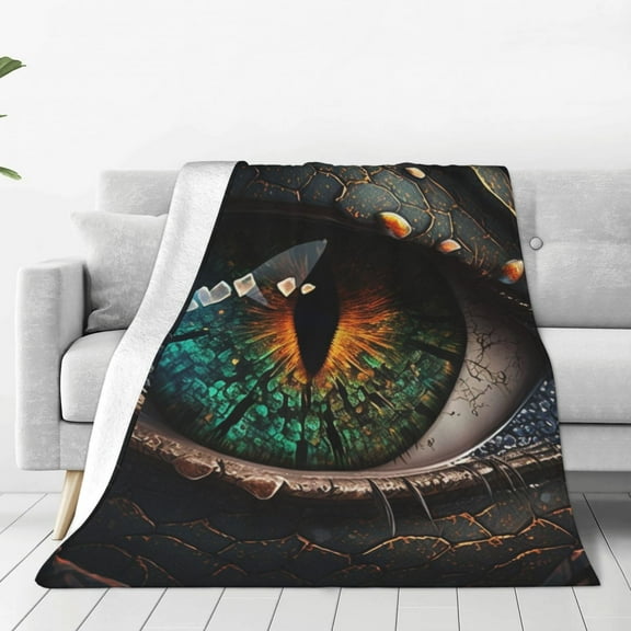 Dragon Eye Cool Art Throw Blanket Super Soft Lightweight Cozy Fluffy Plush Blanket for Bed Couch Sofa Chair 40x30