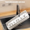thumbnail image 5 of VQPeo Plastic Kitchen Sink Caddy with Cutout Letter Design – Waterproof Organizer for Sponges, Brushes & Soap on Countertop or Sink Area(White), 5 of 5