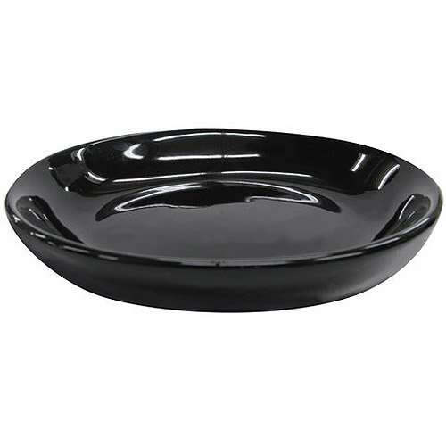 Mainstays Basic Accessories Collection Ceramic Rich Black Soap Dish 1