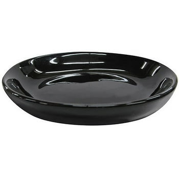 Mainstays Basic Accessories Collection Ceramic Rich Black Soap Dish 1 Each