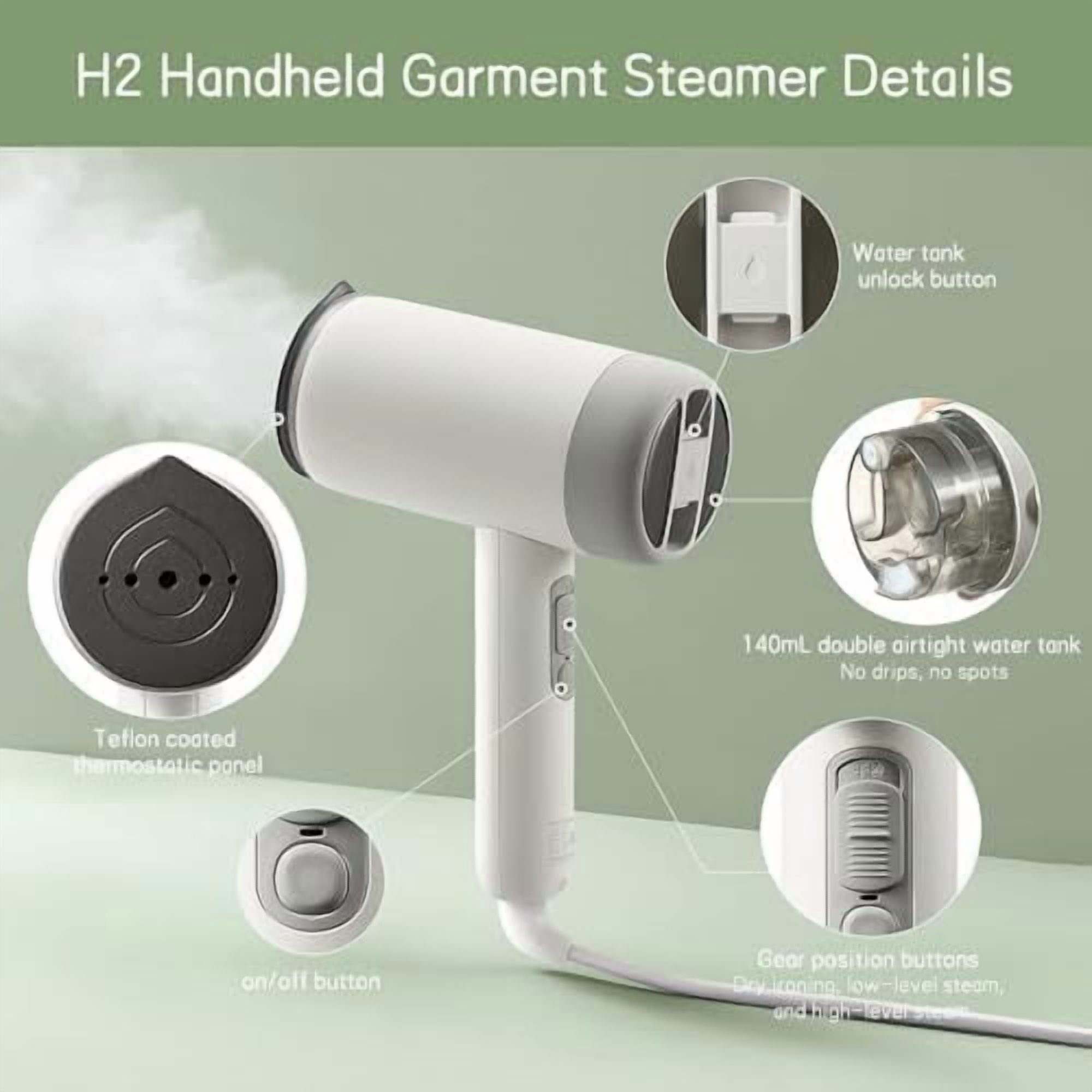 Mini Portable handheld clothes steamers Travel size small dry and wet clothes Steam Iron Foldable,40-Second Fast Heat-up,1200W,12Mins Auto-Off Portable Iron Steamer with 140ml Water Tank,H2