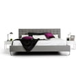thumbnail image 3 of Modrest Gemma 84x89" Modern Steel & Faux Leather Eastern King Bed in Gray, 3 of 4