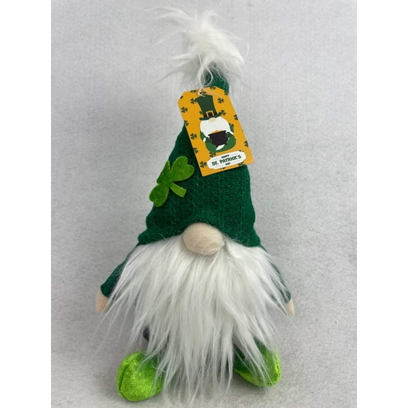 Saint Patrick’s Day Plush Gnome with Fuzzy Pom Pom Hat