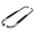 thumbnail image 2 of TrailFX Nerf Bar A0042S TFX Round Tube Side Steps; With Step Pads; 3 Inch Round Bent; Polished; Stainless Steel; Without End Caps; Rocker Panel Mount, 2 of 2