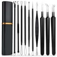 thumbnail image 1 of Pimple Removal Kit, Carbon Steel , Portable Blackhead Extractor With Aluminum Case, 10 In 1, Anti Slip Design, 1 of 8