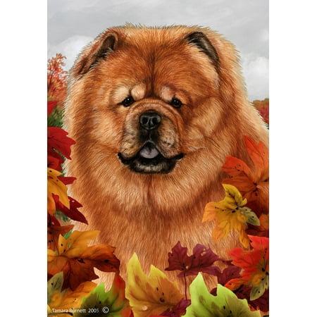 Chow Chow Red - Best of Breed Fall Leaves Garden