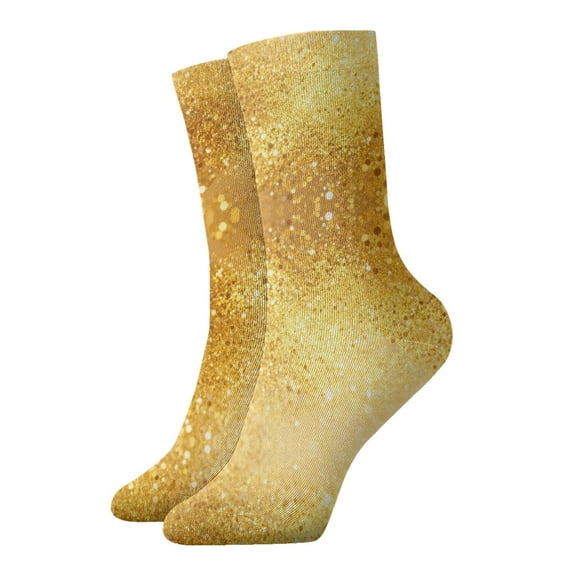 Mens Gold Pattern Novelty Ankle Socks Womens Comfort Casual Quarter Socks